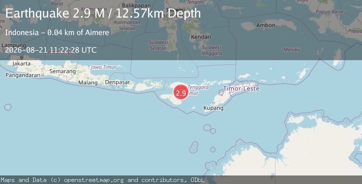 Map of Sumba Region, Indonesia