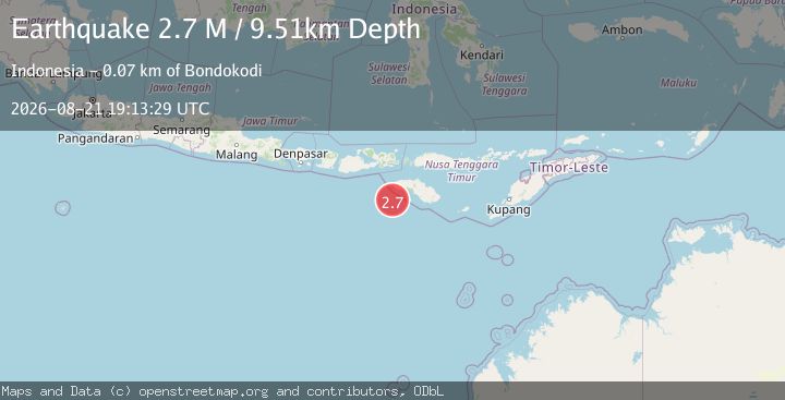 Map of South of Sumbawa, Indonesia