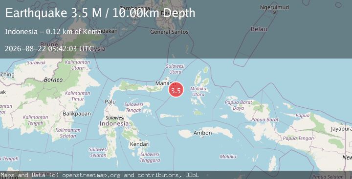 Map of Northern Molucca Sea
