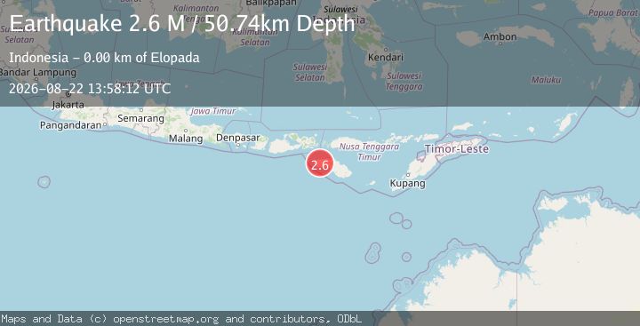 Map of Sumba Region, Indonesia