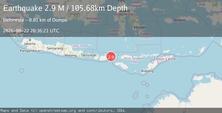Map of Sumbawa Region, Indonesia