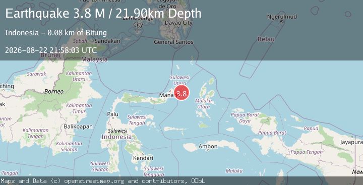 Map of Northern Molucca Sea