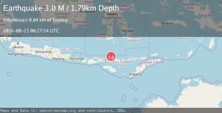 Map of Flores Region, Indonesia