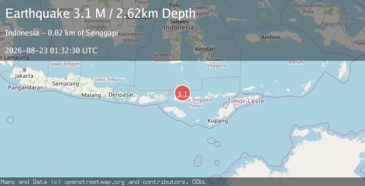 Map of Flores Region, Indonesia