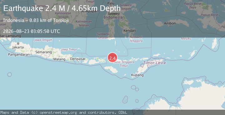 Map of Flores Region, Indonesia