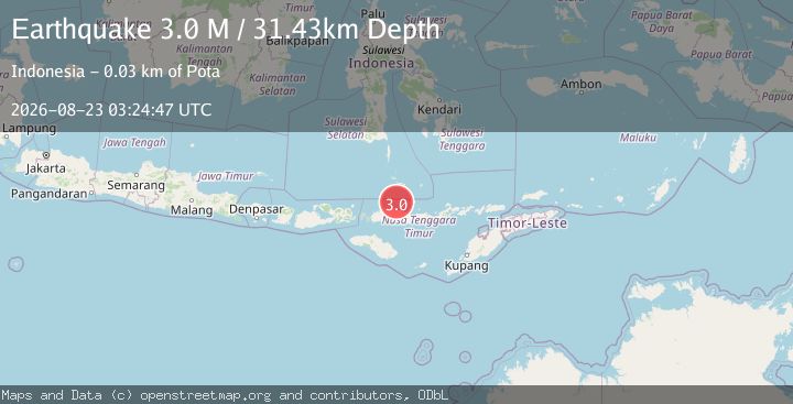 Map of Flores Region, Indonesia