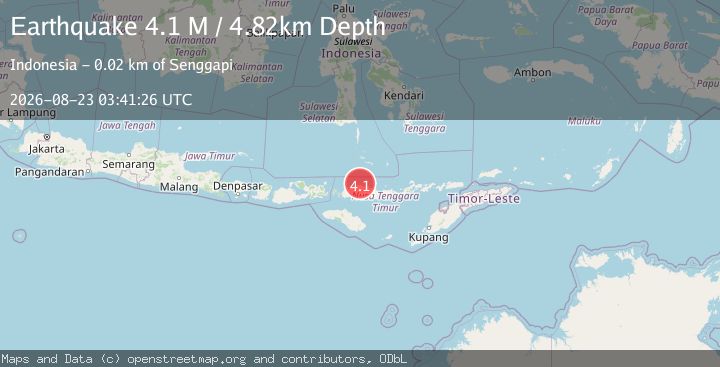 Map of Flores Region, Indonesia
