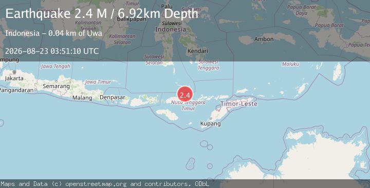 Map of Flores Region, Indonesia