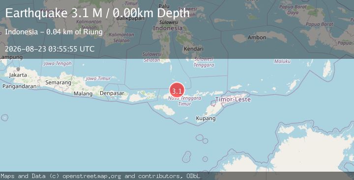 Map of Flores Region, Indonesia