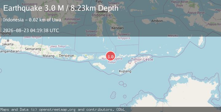 Map of Flores Region, Indonesia
