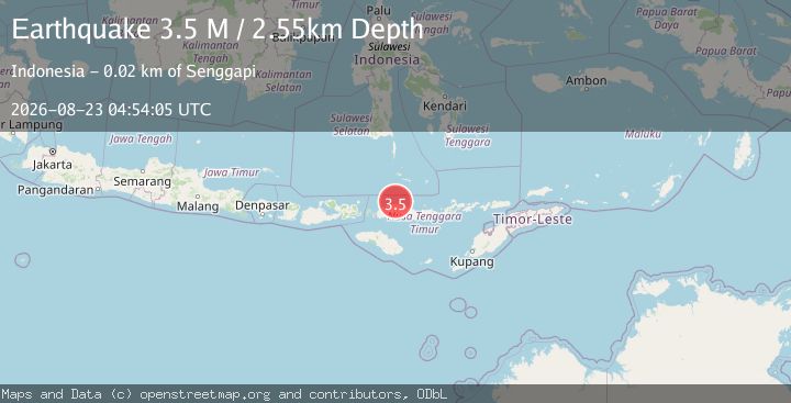 Map of Flores Region, Indonesia