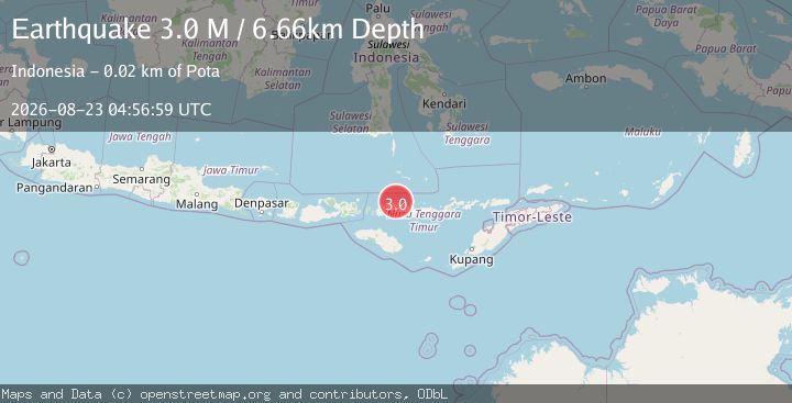 Map of Flores Region, Indonesia