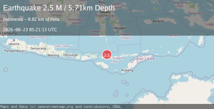 Map of Flores Region, Indonesia