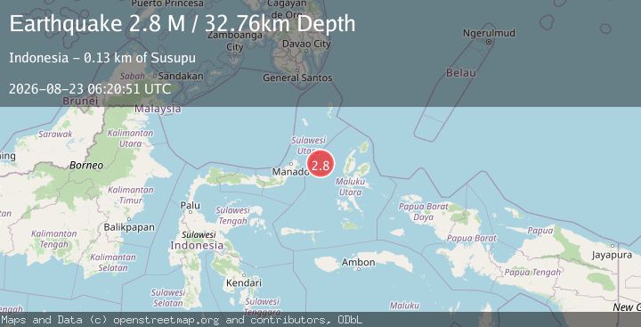 Map of Northern Molucca Sea