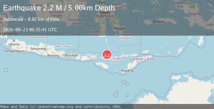 Map of Flores Region, Indonesia
