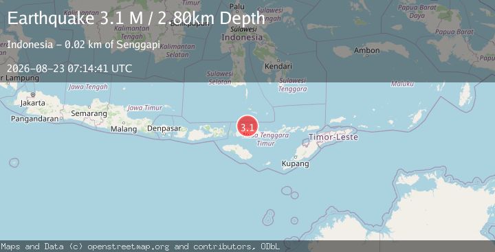 Map of Flores Region, Indonesia