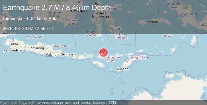 Map of Flores Region, Indonesia