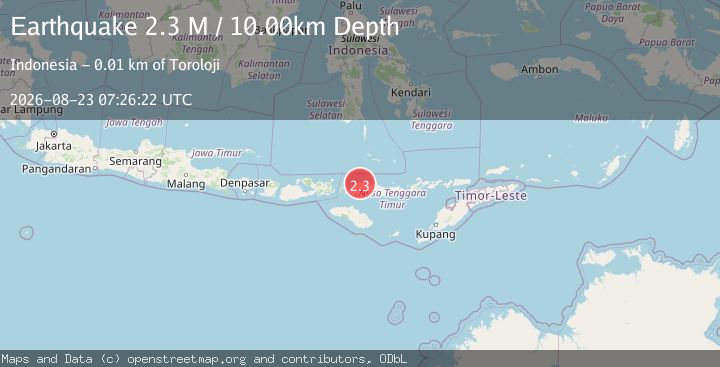 Map of Flores Region, Indonesia