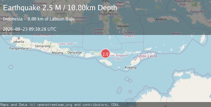 Map of Flores Region, Indonesia