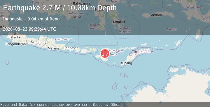 Map of Sumba Region, Indonesia