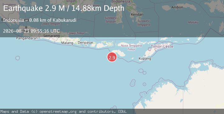 Map of South of Sumbawa, Indonesia