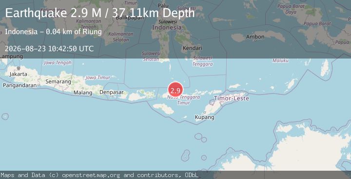 Map of Flores Region, Indonesia