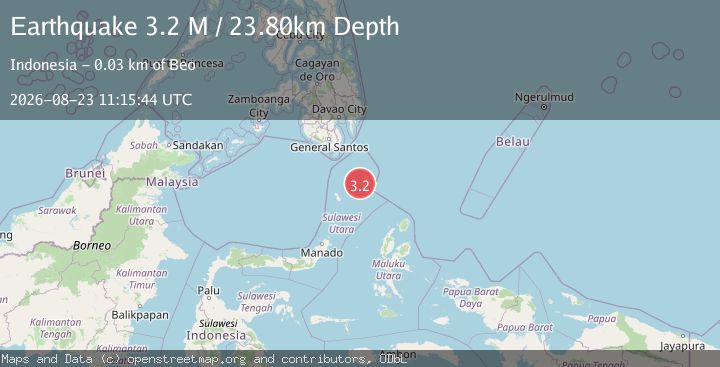 Map of Talaud Islands, Indonesia