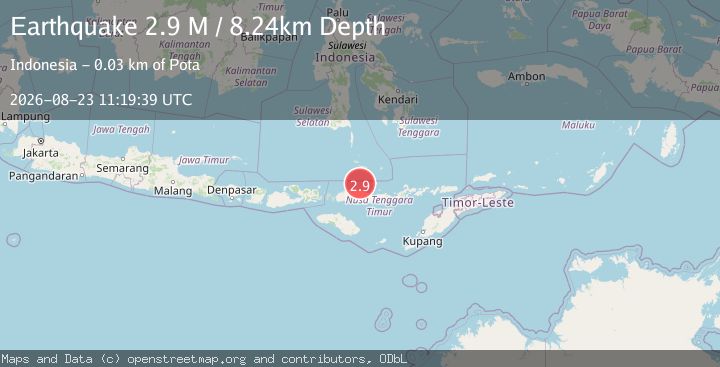 Map of Flores Region, Indonesia
