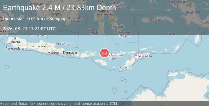 Map of Flores Region, Indonesia