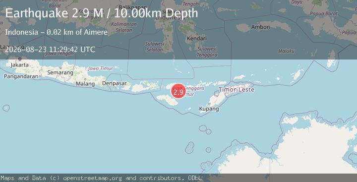 Map of Flores Region, Indonesia