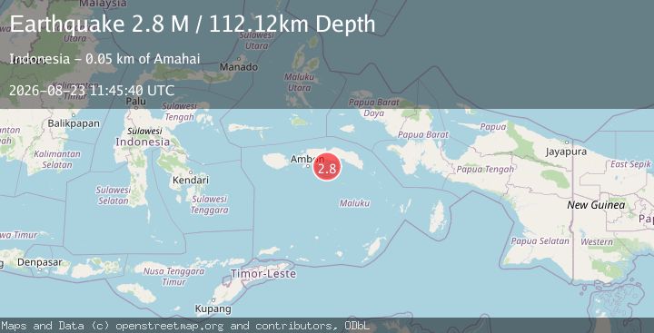Map of Seram, Indonesia
