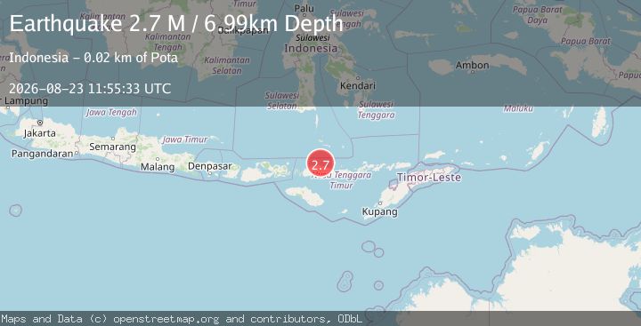 Map of Flores Region, Indonesia