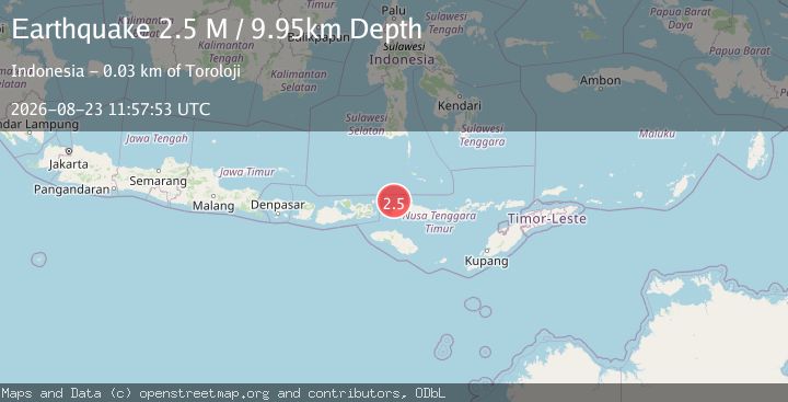 Map of Flores Region, Indonesia