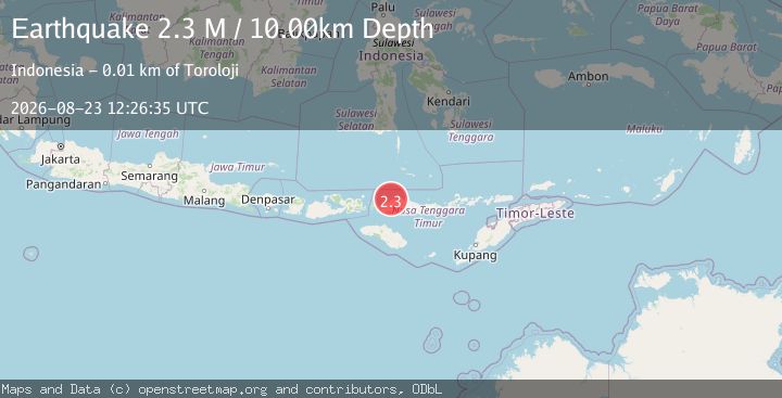 Map of Flores Region, Indonesia