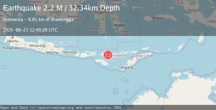 Map of Flores Region, Indonesia