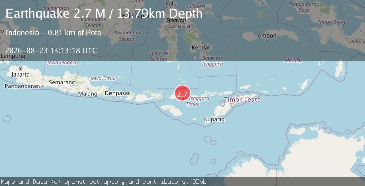 Map of Flores Region, Indonesia