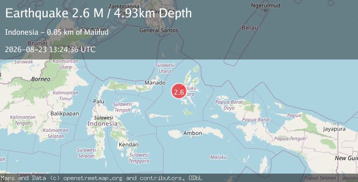 Map of Northern Molucca Sea