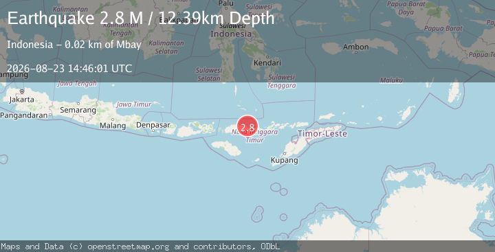 Map of Flores Region, Indonesia