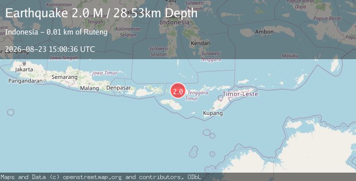 Map of Flores Region, Indonesia
