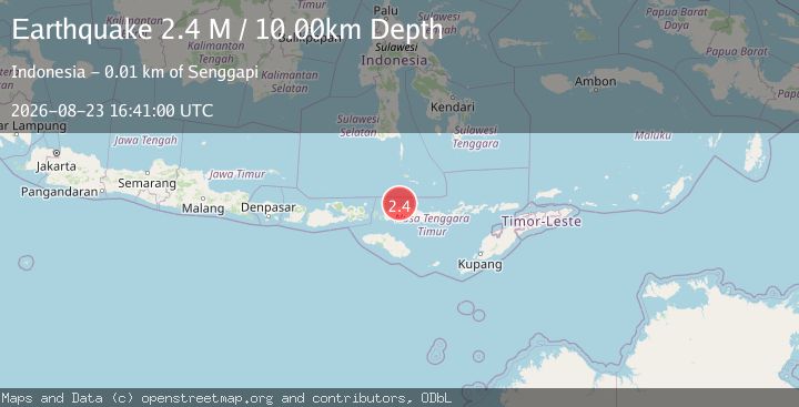 Map of Flores Region, Indonesia