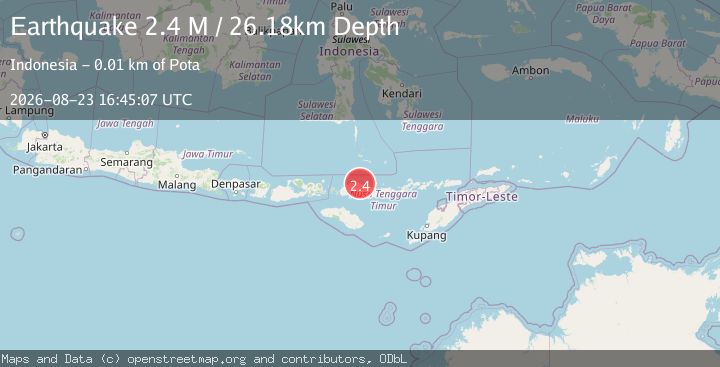 Map of Flores Region, Indonesia