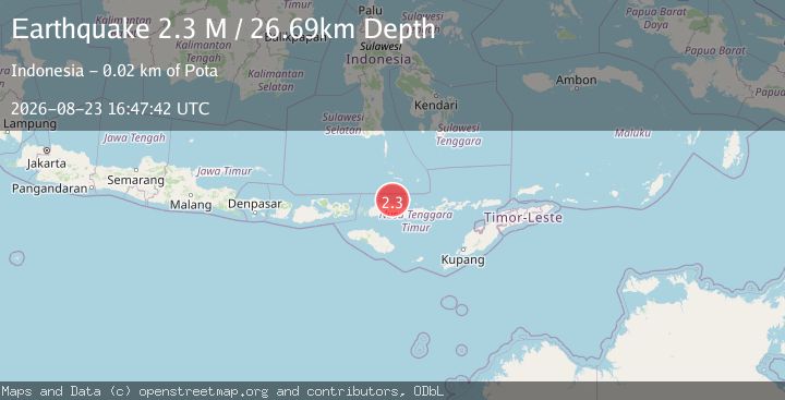 Map of Flores Region, Indonesia