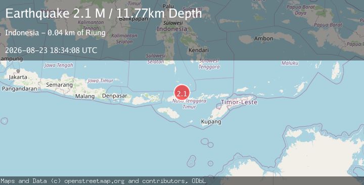Map of Flores Region, Indonesia