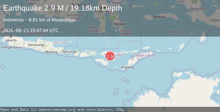 Map of Flores Region, Indonesia