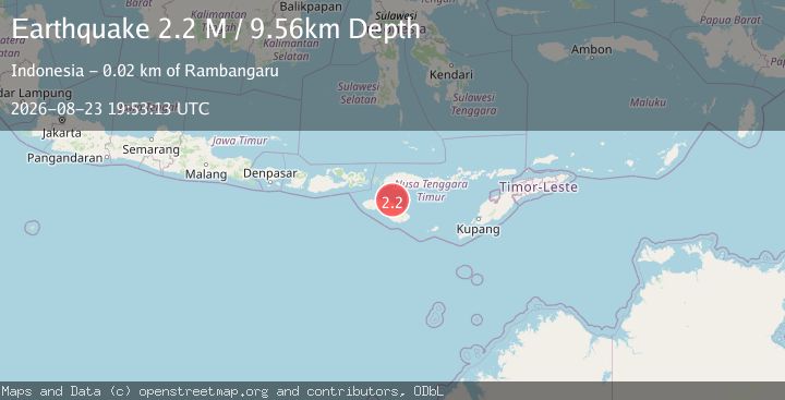 Map of Sumba Region, Indonesia