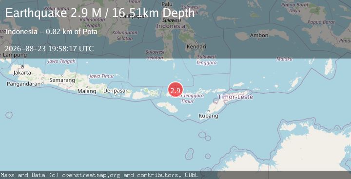 Map of Flores Region, Indonesia