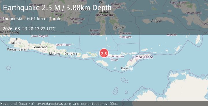 Map of Flores Region, Indonesia