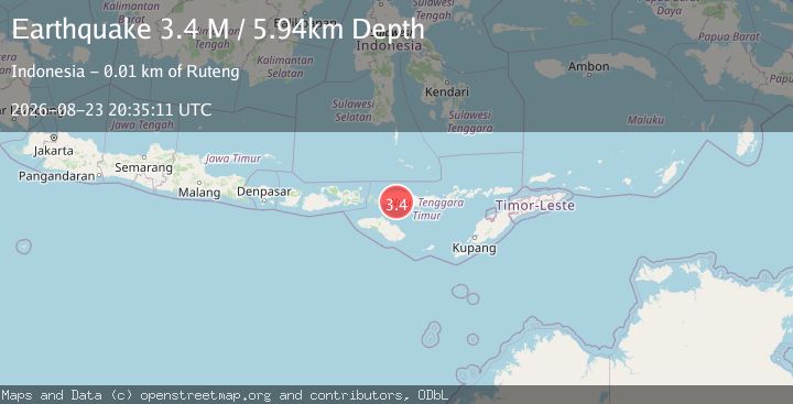 Map of Flores Region, Indonesia