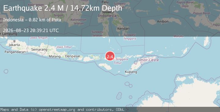 Map of Flores Region, Indonesia