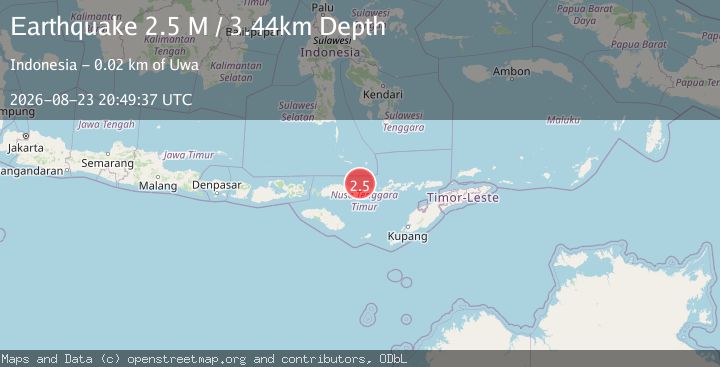 Map of Flores Region, Indonesia